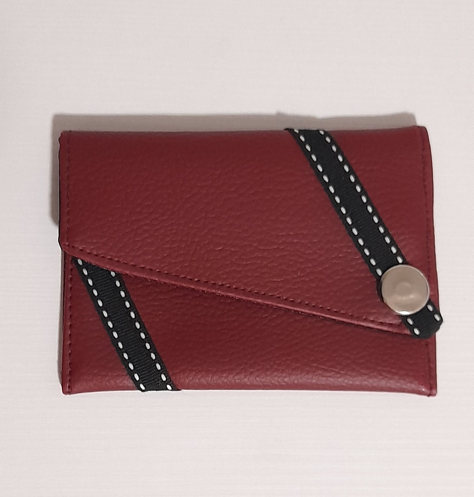 Portacarte Bordeaux Elegance